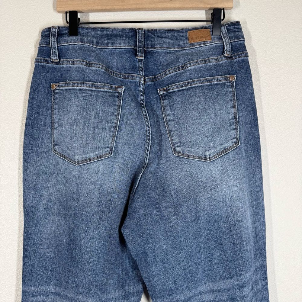 Judy Blue Cropped Wide Leg Jeans Stretch Denim Distressed Women Size 14 JB88592 - Picture 6 of 9